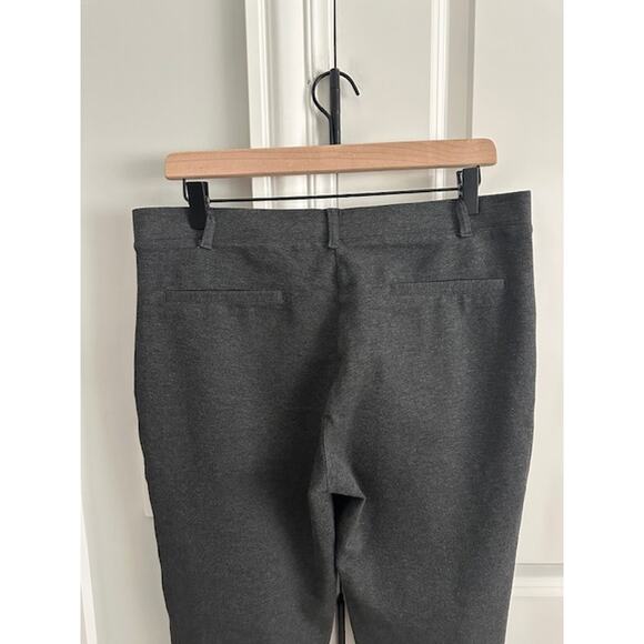 Quince Ultra-Stretch Ponte Straight Leg Pants Charcoal Large Tall 30" Inseam - Picture 8 of 11